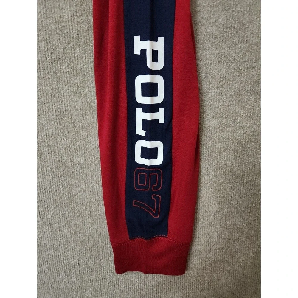 Polo Ralph Lauren Polo 67 Slim Flex Joggers Lounge Pants Mens Medium Red NEW - Picture 3 of 9